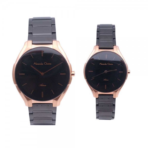 Alexandre Christie AC 8610 Rosegold Black Couple